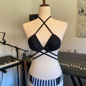 Black Strappy Bikini Top!!